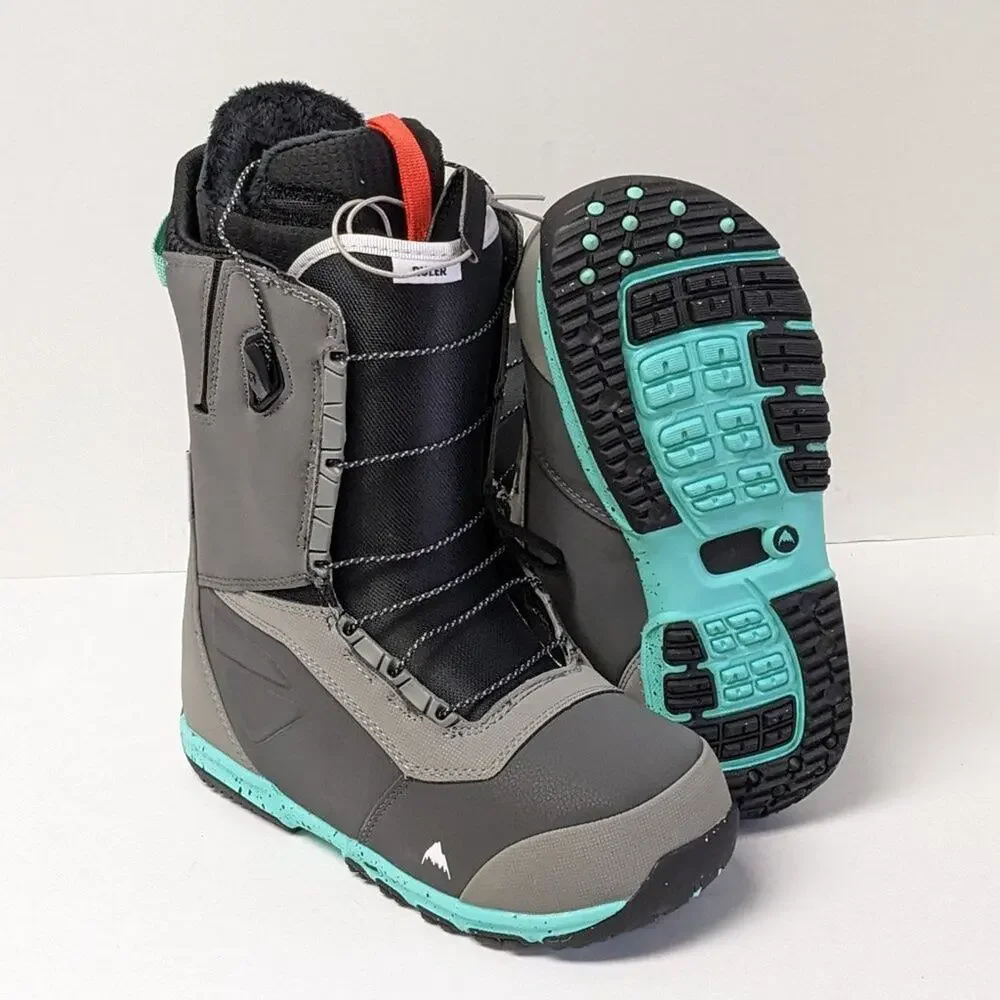 Burton Gray Black Teal Snowboard Boot